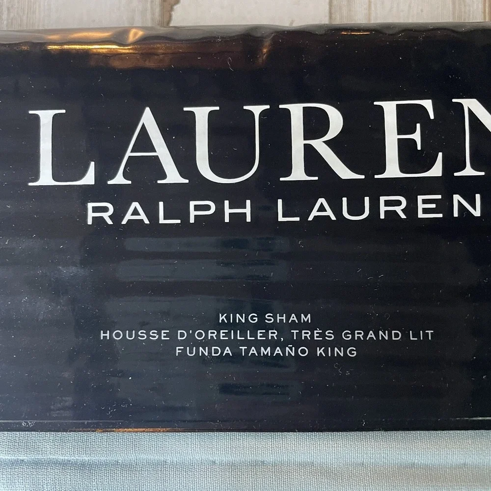Ralph Lauren Home Spencer Matelassé King Sham Soft‎ Teal NWT $135